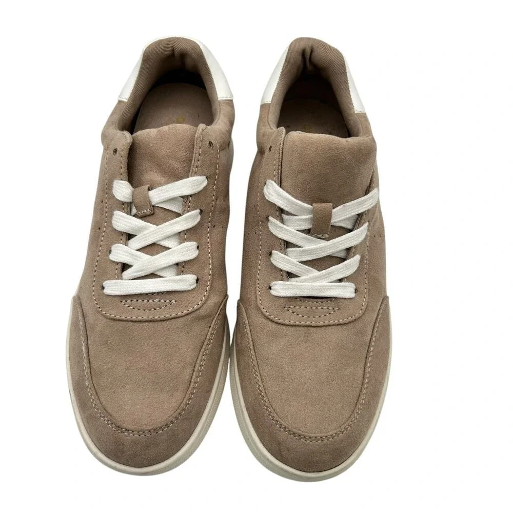 Old Navy Womens Comfort Light Taupe Classic Sneakers Size 8